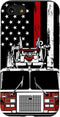 Firefighter Phone Case for iPhone SE (2020), 7, 8 - US Flag Firetruck Gift for Firemen