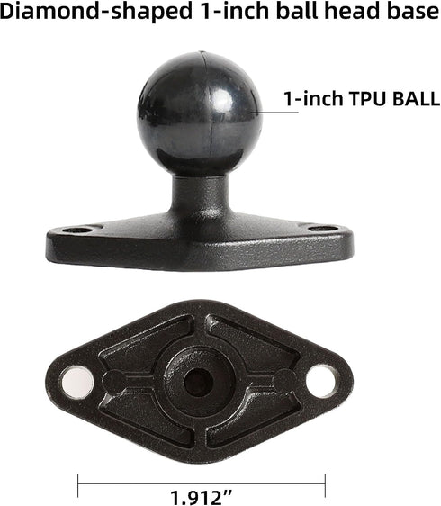 xik 1/4"-20 Thread Camera Mount Holder for Wall/Desk/Car/Boat,AMPS Standard Hole InstallationFits DSLR, CCTV, Action