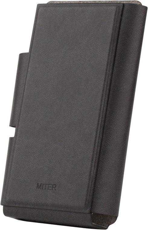 Hand Crafted Miter PU Leather Case Cover for iBasso DX220, First Edition, Light Black