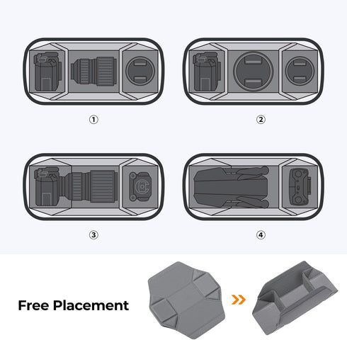 K&F Concept 2 in 1 Sling Bag, Everyday Shoulder Bag & Multifunction Photography Crossbody Camera DSLR Backpack