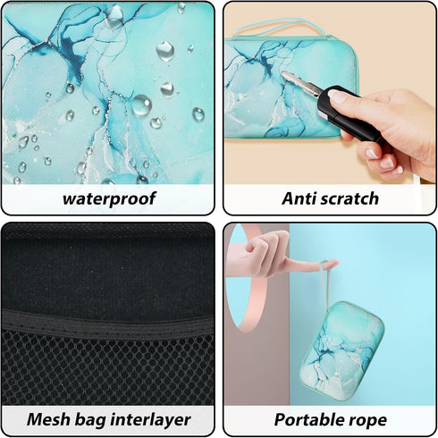CameCosy DIY Phone Charger Cover Storage Sets, USB Earphone Wire Saver Cable Organizer with Travel Storage Bag, Soft