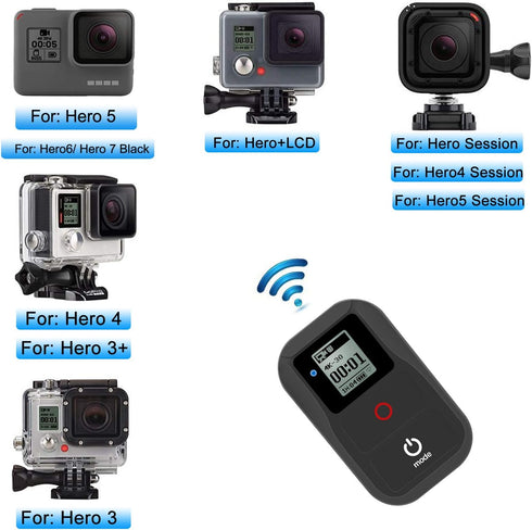 Suptig Remote WiFi Remote for Gopro Hero 8 7 6 5 4 Session 3 3+ Hero +LCD Max Fusion Waterproof Wireless