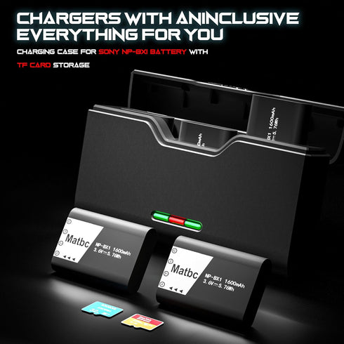 3-Channel NP-BX1 Battery Charger Compatible with Sony Cybershot Camera ZV-1, ZV-1F, ZV-1 II, ZV-e10, DSC-RX100 III, DSC-RX100 VII, DSC-RX100 M7, DSC-RX1, CX405, HX90V, HX80(not included Battery)