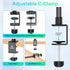 ailight 1/4" insta360 Camera Desk Mount Webcam Stand, Adjustable Table Camera Stand with Screw & C Clamp Overhead