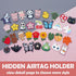 2 Pack Cute Cow Airtag Leather Keychain Holder Case, Kawaii Cow Key Ring Cover for Apple Airtag