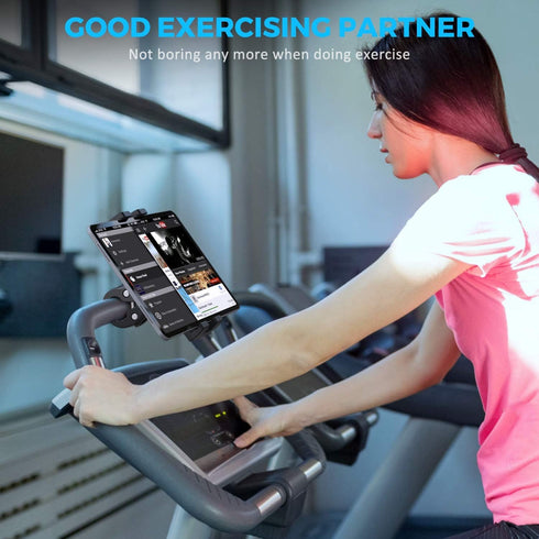 KDD Spin Bike Tablet Holder Mount, Phone iPad Holder Stand for Stationary Bicycle, Treadmill