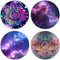 Multi-Function Cell Phone Stand, Mandala Purple Galaxy Expanding Stand Grip for Smartphones and Tablets, 4 Pack,