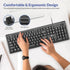 Rii RK907 10/8 7 Wired Keyboard and Mouse Combo, USB Ultra-Slim Compact USB Wired Keyboard and Mouse Combo for Mac