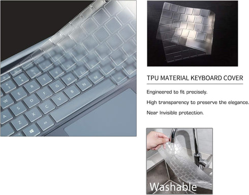 Keyboard Cover for 2023 Microsoft Surface Laptop Go 3/2, Premium Ultra Thin High Transparency Protector Skin 12.4"