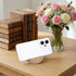 Larrel Round Wood Phone Stand, Sleek Round Single Slot Mobile Holder, Lightweight Kitchen Phone Holder, Convenience