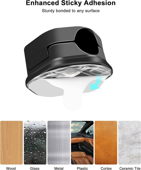 Magnetic Cord Organizer for Desk - Magnetic Cable Clips for Phone Charger, Computer, Home, Office, Car