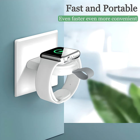 Wireless Charger for Apple Watch (2 Pack), USB Portable Magnetic Fast Charging Travel Car Chargers for iWatch