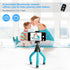 UBeesize Compact Flexible Tripod Stand with Wireless Remote - Blue