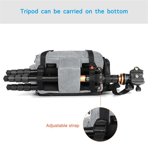 MOSISO Camera Bag Sling Backpack, Full Open Case with Tripod Holder, Rain Cover for DSLR/SLR/Mirrorless
