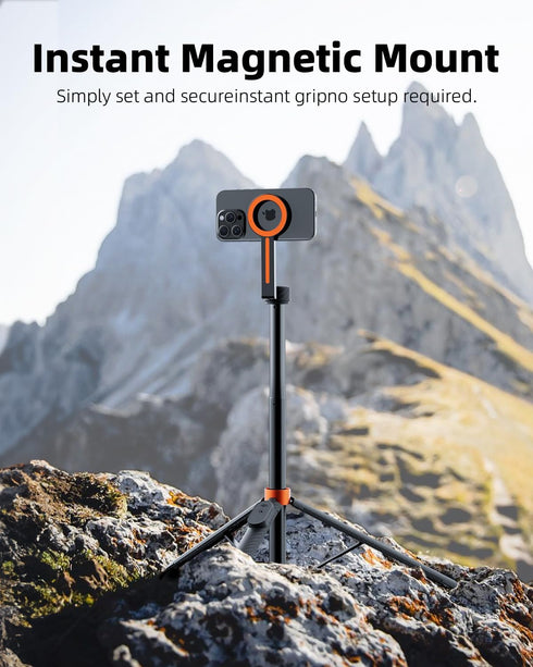 TODI 65" 16/15/14/13/12 Magnetic Tripod for iPhone with Remote, Selfie Stick for iPhone Magsafe, Cell Phone Tripod