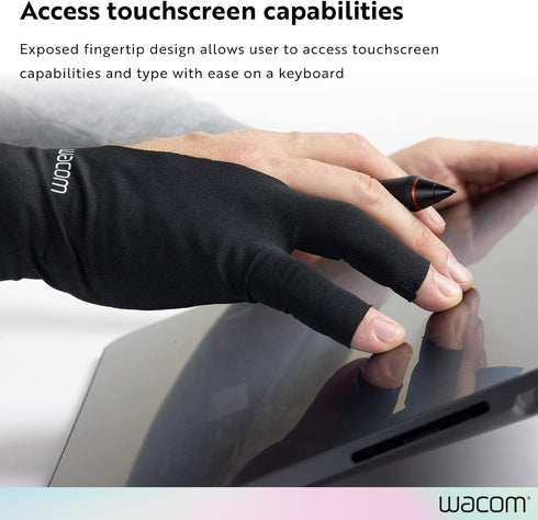 Wacom Drawing Glove, Two-Finger Artist Glove for Drawing Tablet, Eco-Friendly, One-Size (1 Pack)