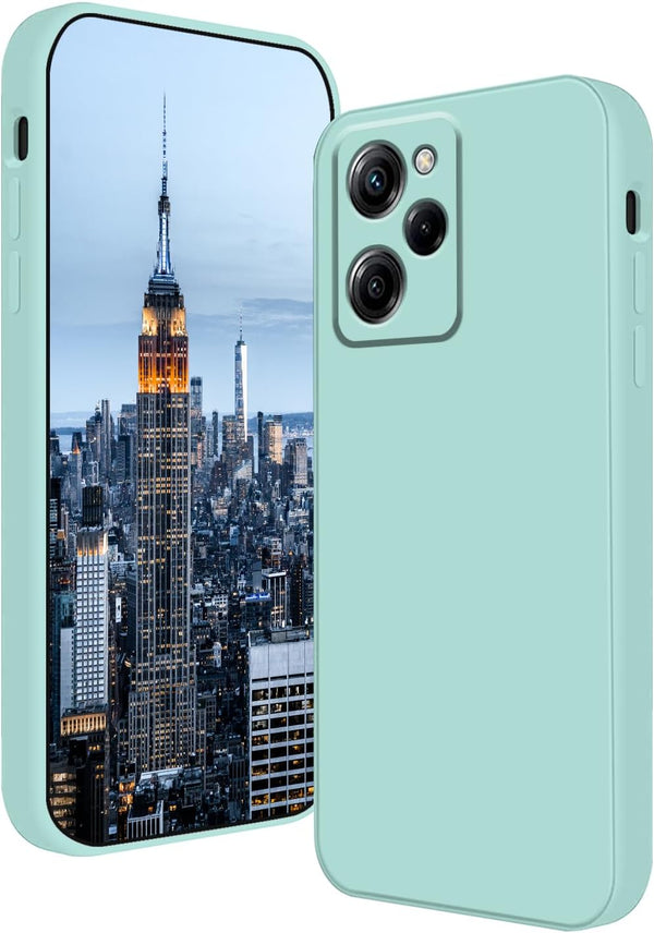 Poco X5 Pro Case - Dark Green Silicone, Soft Touch, Shockproof, Thin Cover for Xiaomi Poco X5 Pro (Blue)