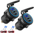 2 PACK 12V USB Outlet Wired Charger Multi Port, Dual PD3.0 USB-C & Quick Charge 3.0 Car USB Port Socket with Power