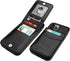 KIHUWEY iPhone 12 Pro Max Case Wallet with Credit Card Holder, Premium Leather Magnetic Clasp Kickstand Cover (Black)