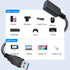 6 Pack 1 3.0 3.0 SaiTech IT Short Length Feet USB Extension Cable, USB A Male to Female Extender - Black