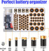 YIHAOSSING 93 Battery Organizer Storage Case with Tester,Clear Lid Battery Storage Organizer,Holds Batteries Battery