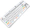 MOLGRIA Keycaps, GMK Dots White 129 Set for 60/65/80/100 Percent Keyboard, Custom PBT Cherry Profile KeyCaps for