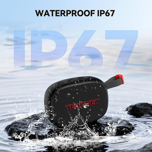 TECKNET IP67 30H 5.4, Portable Bluetooth Speaker, Waterproof Speaker with Stereo Sound, Up to Playtime, Magnetic
