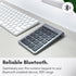 Macally Bluetooth Number Pad for Laptop - Wireless 22 Key Numeric Keypad for Data Entry, Compatible with MacBook, iPad