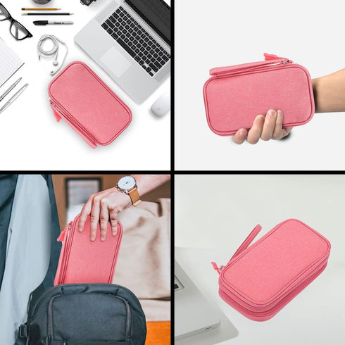 Electronic Organizer Travel USB Cable Accessories Bag, Waterproof Case for Power Bank, Charging Cords, Earphones
