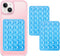 PKYAA 2 Pack Silicone Suction Phone Case Adhesive Mount, Strong Grip Holder for iPhone and Android (Blue)