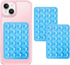 PKYAA 2 Pack Silicone Suction Phone Case Adhesive Mount, Strong Grip Holder for iPhone and Android (Blue)