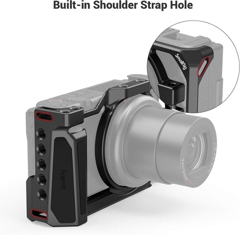 SmallRig Camera Cage for Sony ZV-1 II/ZV-1F/ZV-1, with Silicone Gel Grip and Cold Shoe Mount