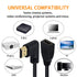 Poyiccot 8K HDMI Extension Cable, 90 Degree Left Angle Male to Female HDMI 2.1 Adapter, 48Gbps, 0.5feet