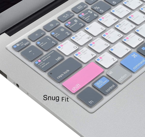 CaseBuy MAC OS Shortcut Keyboard Cover for Old MacBook Air 13" A1466 A1369 & MacBook Pro 13" & 15"