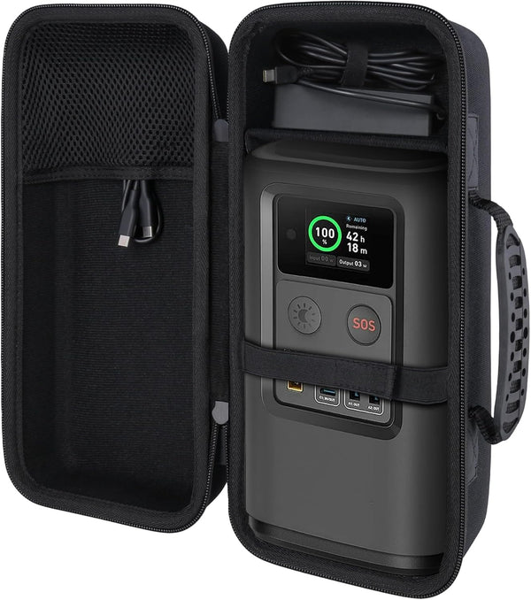 co2CREA Hard Case for Anker PowerCore Reserve 192Wh Power Bank 60000mAh LiFePO4 Portable Charger 60W, Black Case