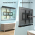 Soundbar Mount Bracket for Most Sound Bars Up to 20 Lbs, Adjustable Extension Plates and L-Shaped Hooks