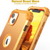 IDweel iPhone 13 & 14 Case, Hybrid Shockproof Hard PC & Soft Silicone, Full Body Protection, Sundial Yellow.