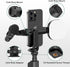 ATUMTEK Universal Smartphone Mount Adapter with 2 Cold Shoe and 1/4" Standard Screw, 360° Rotates Adjustable Clamp