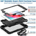 Timecity Case Compatible for iPad Mini 5/4, Full-Body Protective Case with Screen Protector, 360 Rotating Stand, Black