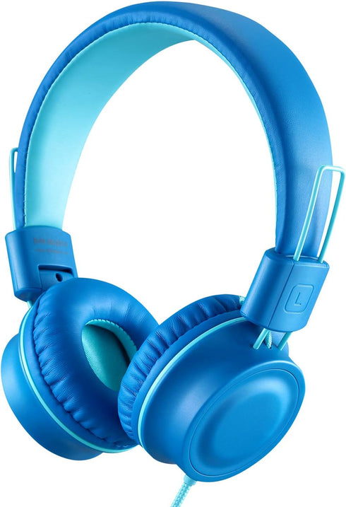 iRAG J01 Kids Headphones, Foldable Stereo with Tangle-Free 5ft Cord, Wired On-Ear Headset for iPad, Kindle Fire,