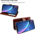 Bocasal Wallet Case for iPhone Xr, PU Leather Magnetic Detachable Kickstand Shockproof Cover with Wrist Strap