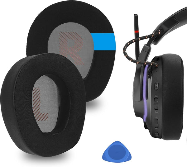 Geekria Sport Cooling-Gel Replacement Ear Pads for JBL Quantum 800 Wireless Headphones, Black Earpads & Covers