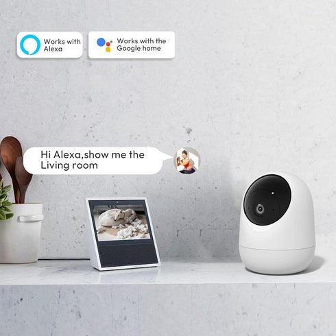 Rraycom 2Pack 2K 5G/2.4 360-Degree 24/7 Security Camera Indoor GHz Wi-Fi, Baby Monitor Pet/Dog Camera for Home