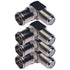 CESS Right Angle Coax F-Jack to F-Quick Push On Plug, Male/Female Adapter - Support Comcast, Time Warner, Cox Communications, Charter Communications, Verizon FiOS, and AT&T (4 Pack)