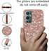 OnePlus 9 Pro Case - Glitter Shockproof Bling Soft TPU & PC, Thin Protective Cover for Women (Rose Gold)