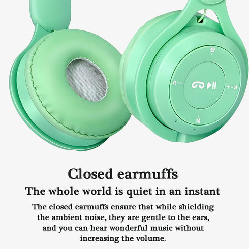 Generic Headset Upgraded Hybrid Noise Cancelling Bluetooth Headphones Over Ear Wireless Bluetooth with Mic Soft-Earpads