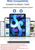 Magnetic POM Tip Stylus Pen for Touch Screens, Rechargeable Digital Pen Compatible with iPhone/iPad/Android Devices