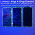 ?2 PACK? Diamond Luminous Edge Tempered Glass Film for iPhone 15Pro Screen Protector, 1 Clear HD + 1 Anti Spy, Case