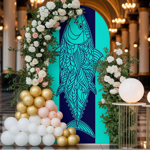 Duskova Living 4 Summer Tuna Arch Backdrop Cover FT, Beach Wedding Arch Cover Stretchy Backdrop Stands Covers