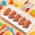 5pcs Vaguelly Realistic Food Props Meat Model Simulation Bacon Toy Lifelike Decoration